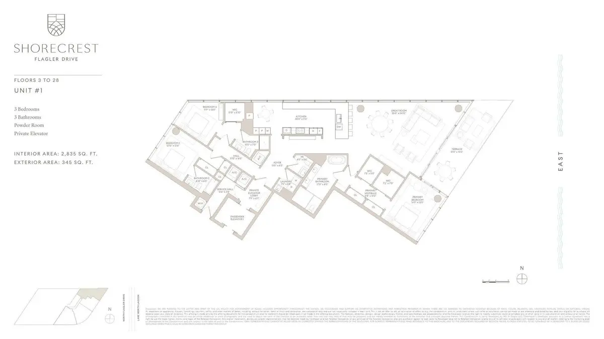 02_Residence_Floorplan at 1865 N FLAGLER Drive 1401, West Palm Beach