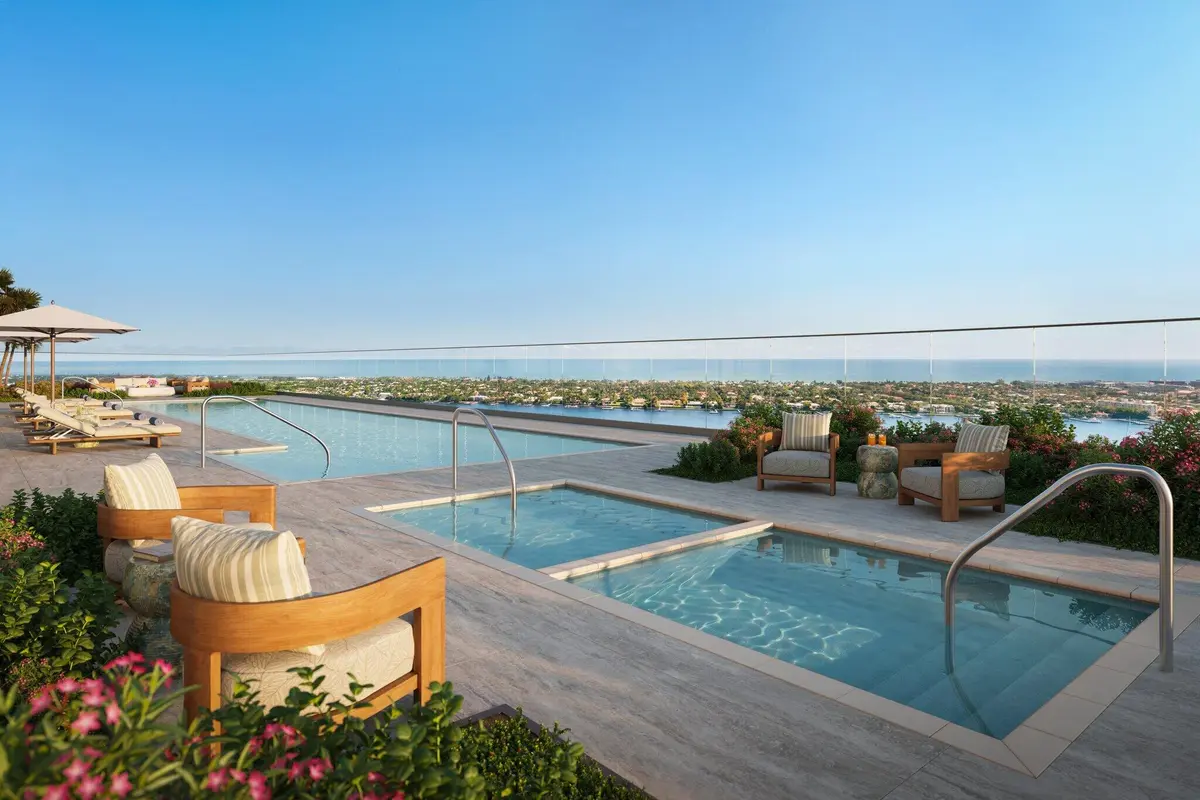 01_Amenity_Rooftop_Pool_View_B at 1865 N FLAGLER Drive 1602, West Palm Beach
