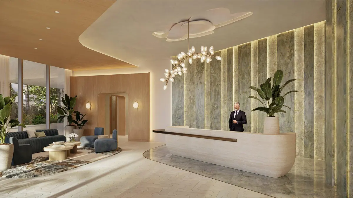 08_Amenity_Lobby_Reception at 1865 N FLAGLER Drive 1602, West Palm Beach