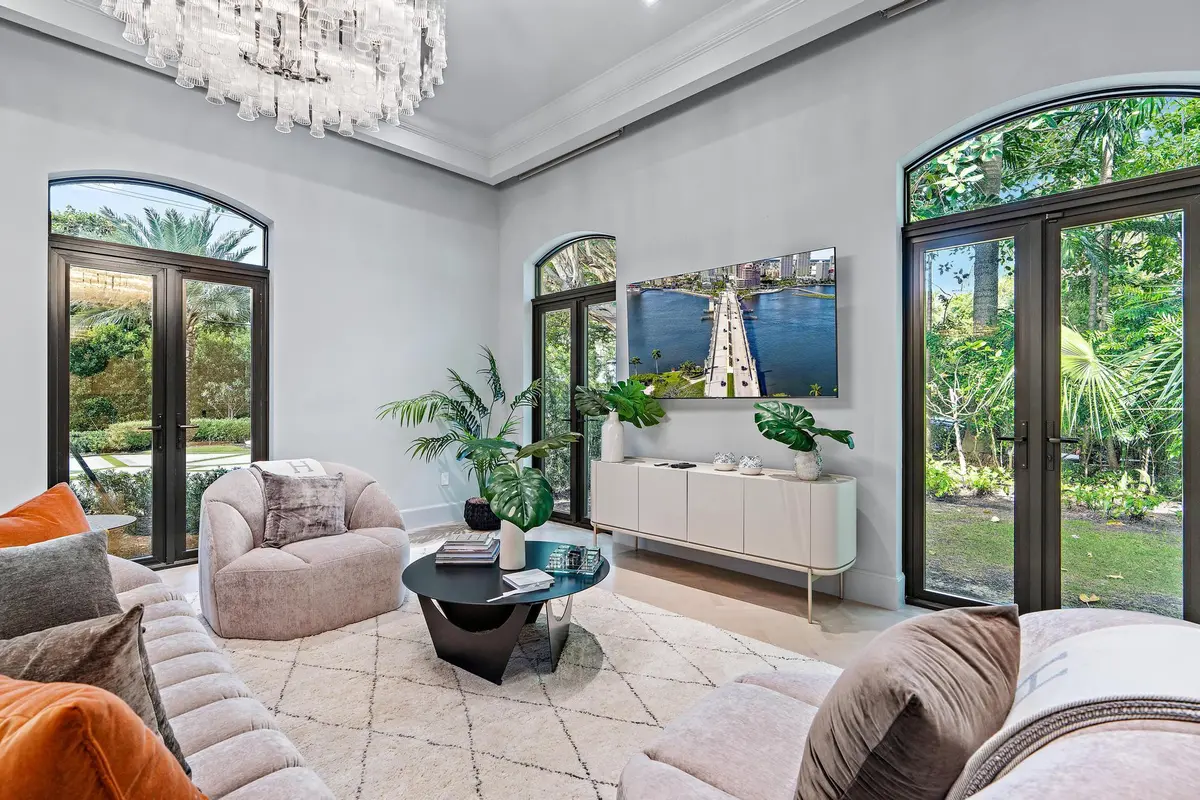 Media Room at 150 El Vedado Road, Palm Beach
