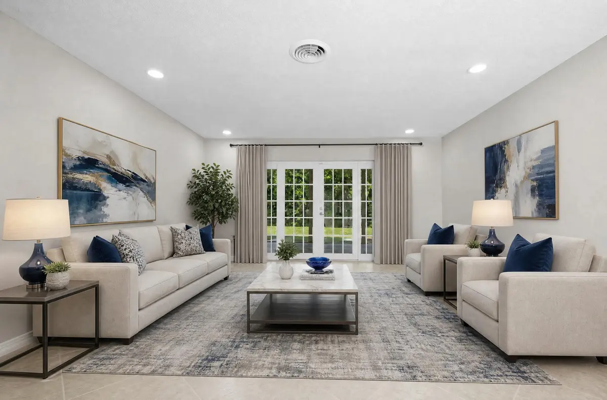 4471 NW 6th Ct - Living Staged at 4471 NW 6th Court, Coconut Creek