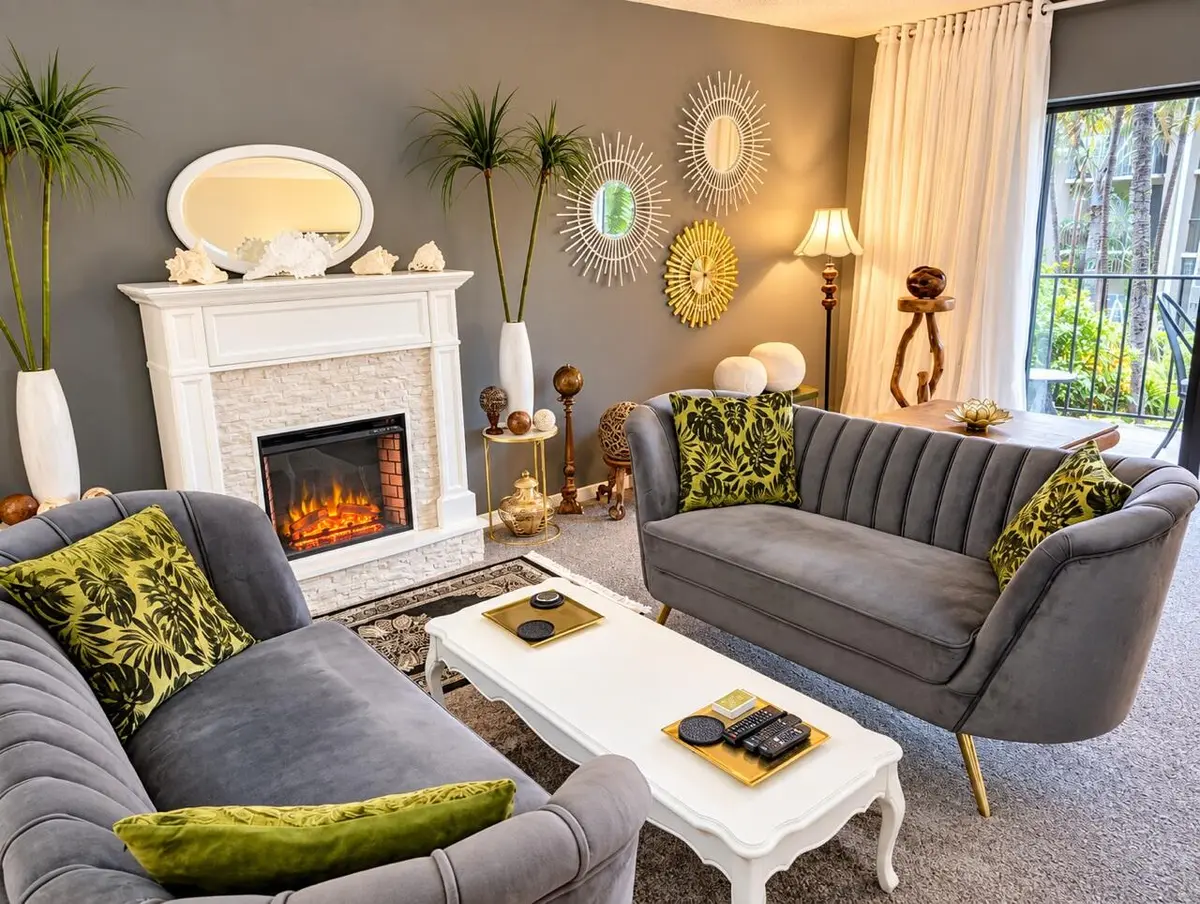 Living Room - Southgate at 3605 S Ocean Boulevard 227, Palm Beach