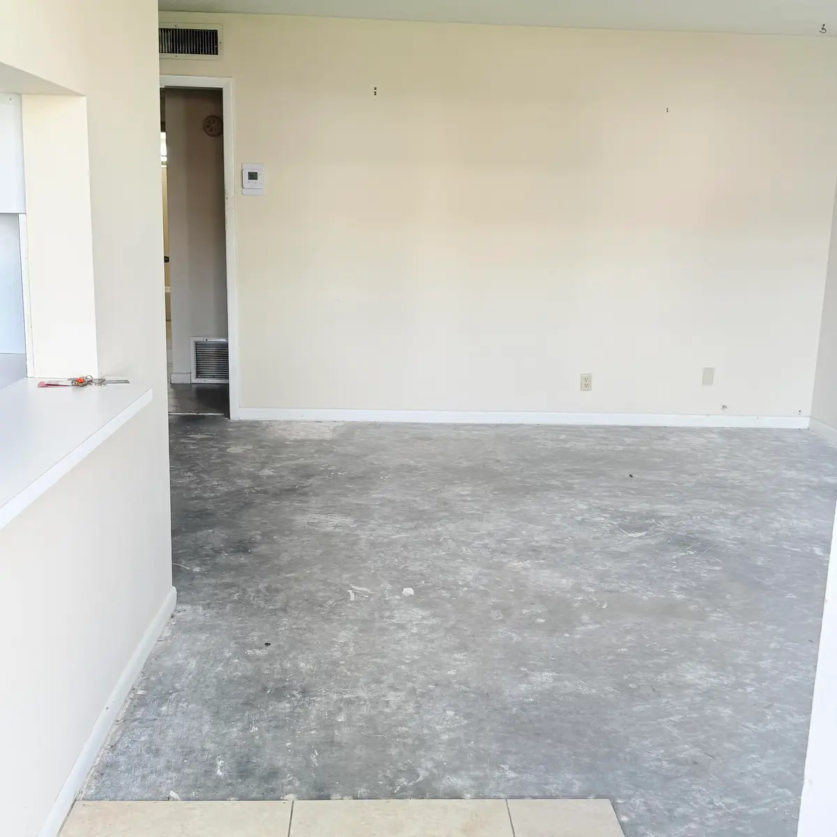 Livingroom View from Front Door at 20 SE 13th Street Unit a2, Boca Raton