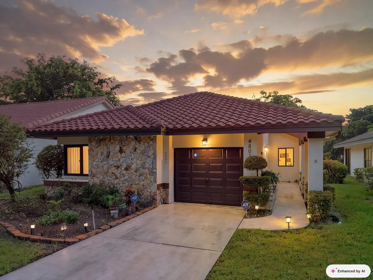 Front Dusk at 4803 BOXWOOD Circle, Boynton Beach