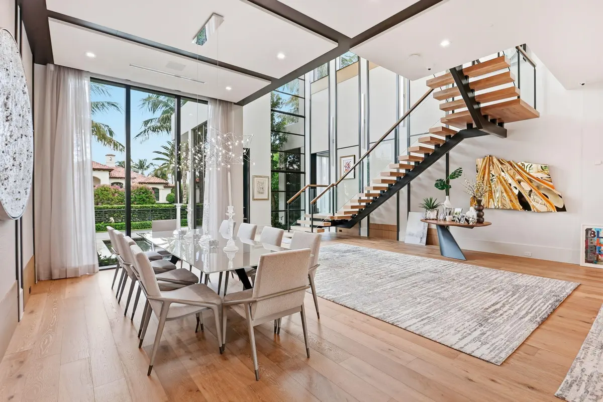 Dining Room at 1371 ROYAL PALM Way, Boca Raton