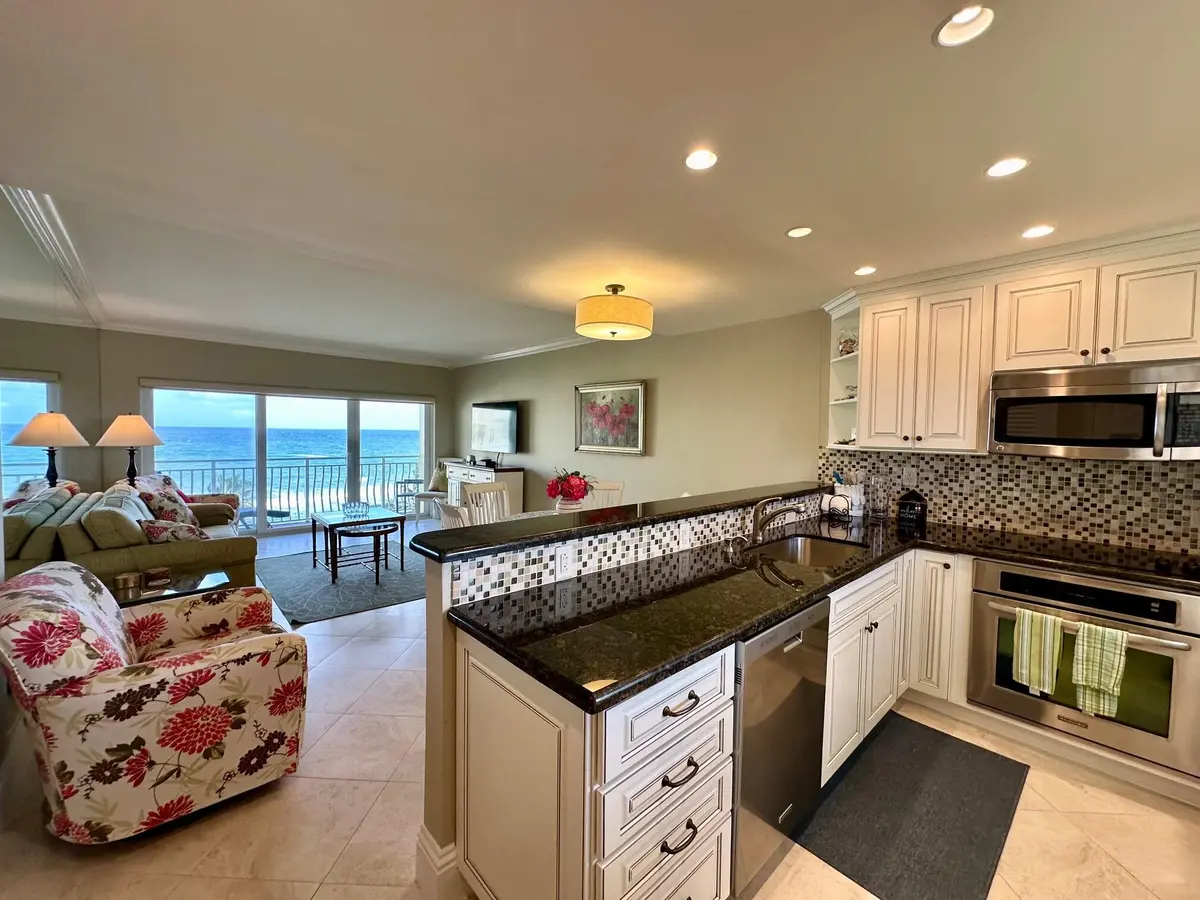 LR/ Kitchen at 310 S Ocean Boulevard 5020, Boca Raton