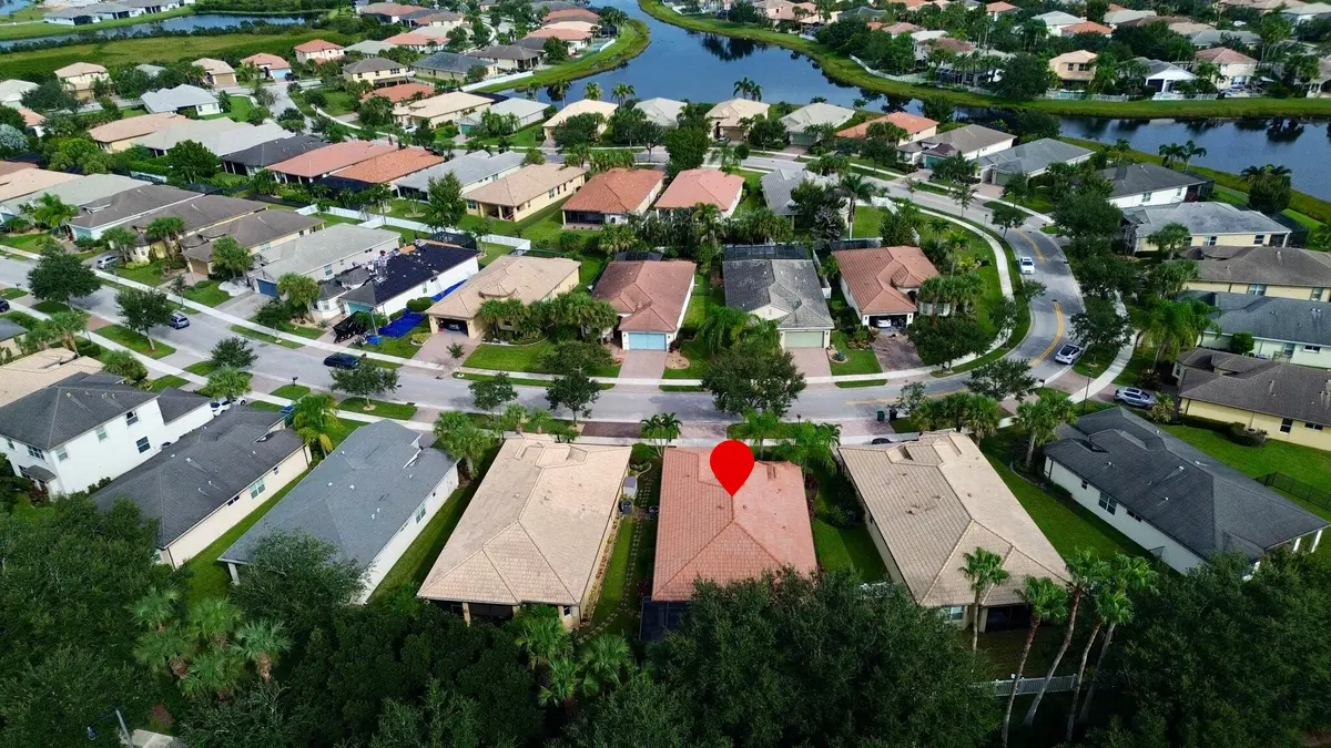 Aerial Rear at 11899 SW Crestwood Circle, Port St. Lucie