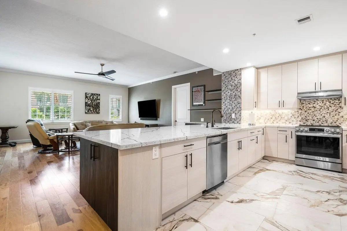 Open Concept Kitchen/Living at 200 NE 2nd Avenue 209, Delray Beach