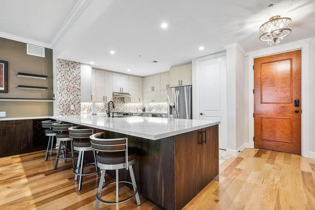 Kitchen With Bar Seating at 200 NE 2nd Avenue 209, Delray Beach