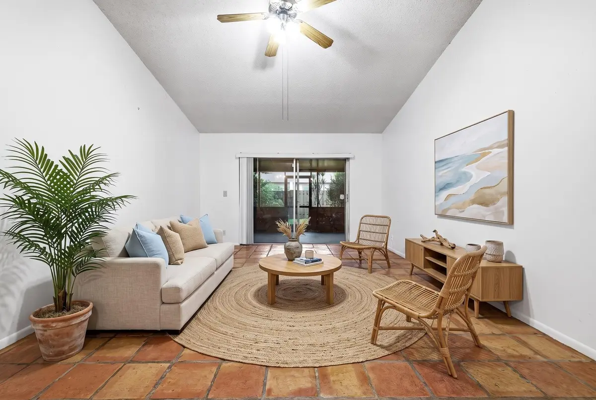 Virtually Staged Living Room at 8501 BLUE CYPRESS Drive, Lake Worth