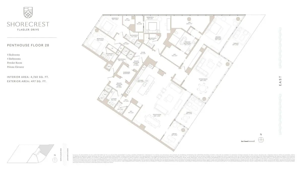 02_Residence_Floorplan (1) PH at 1865 N FLAGLER Drive 2801, West Palm Beach