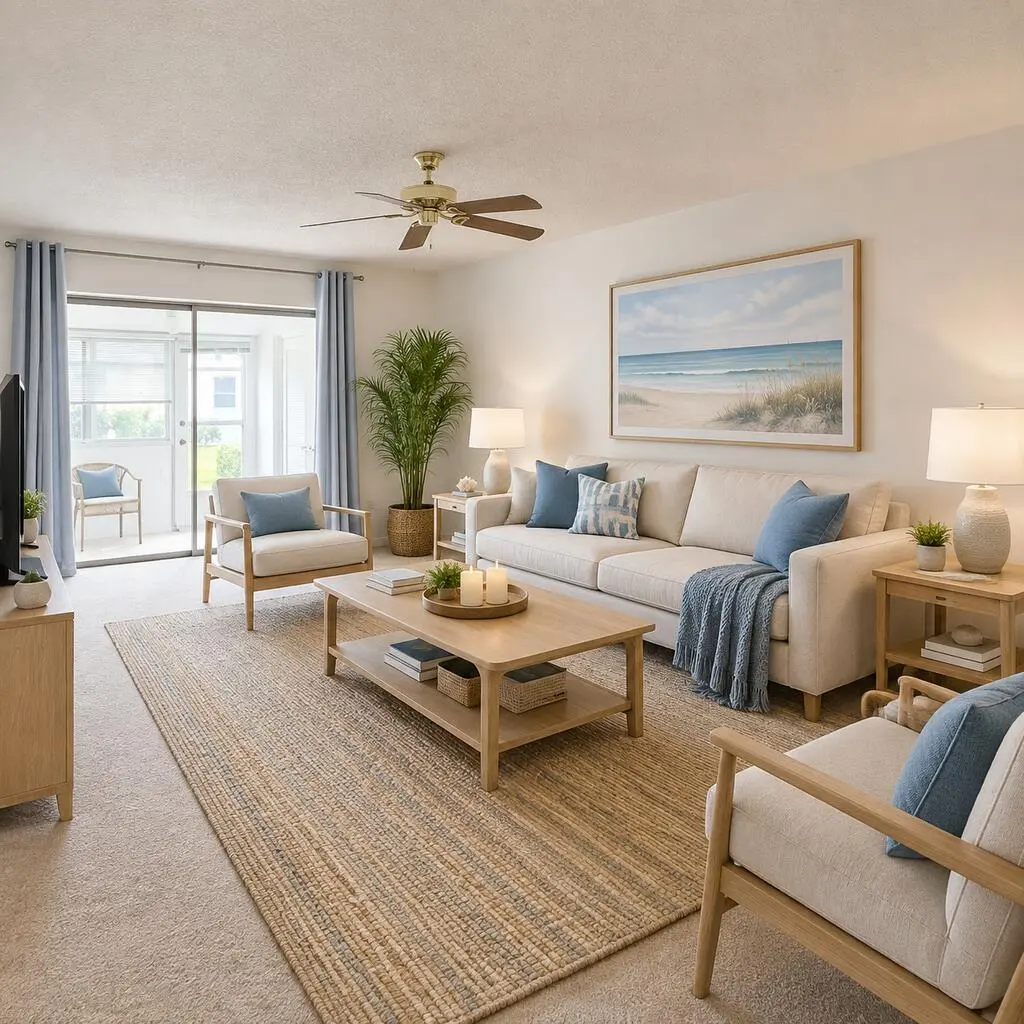 VIRTUALLY STAGED LIVING AREA at 2915 Crosley Drive A, West Palm Beach