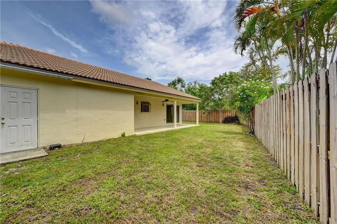 Big fenced yard for privacy and security at 13348 NW 13TH Street, Sunrise