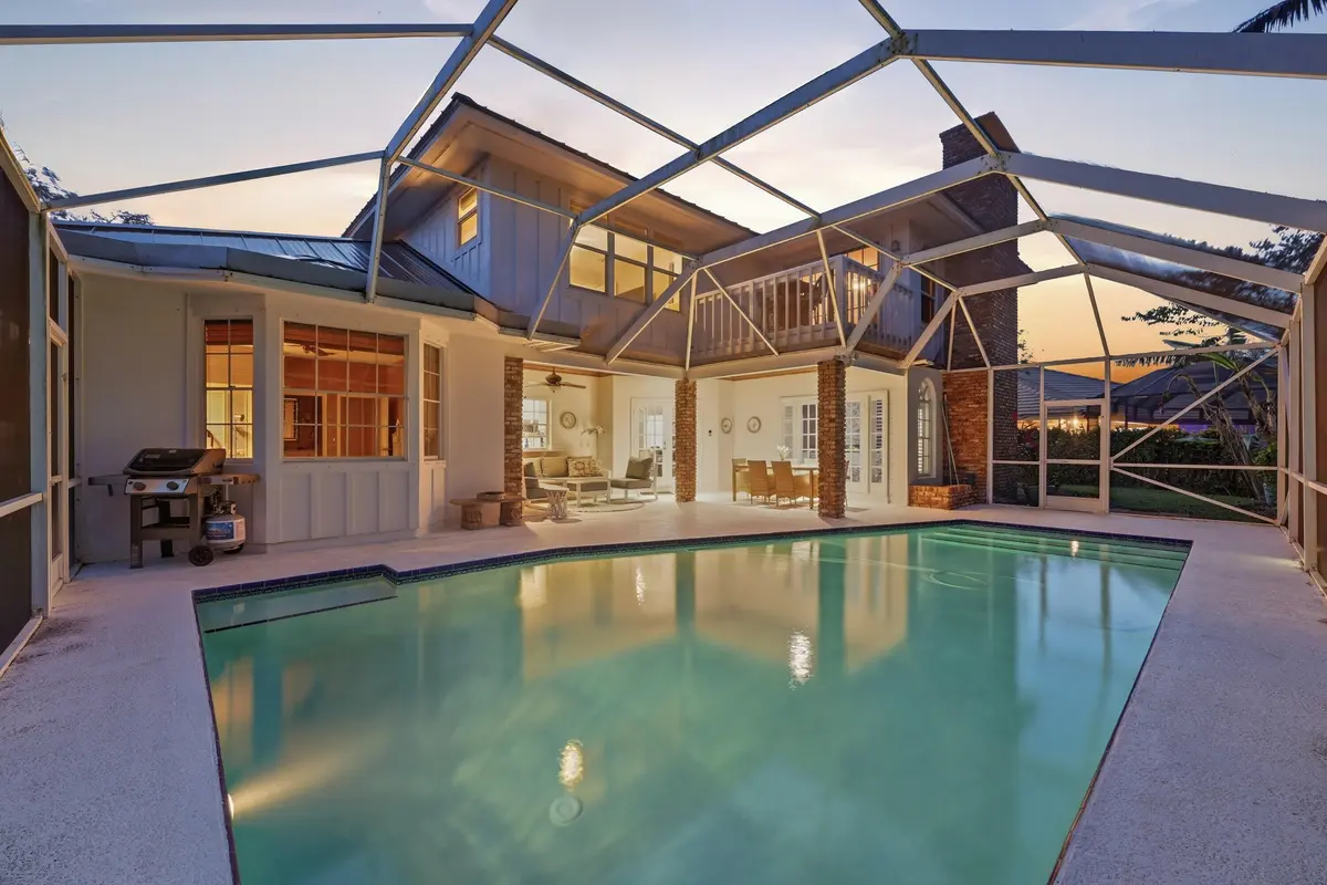Twilight Pool at 12886 LA ROCHELLE Circle, Palm Beach Gardens