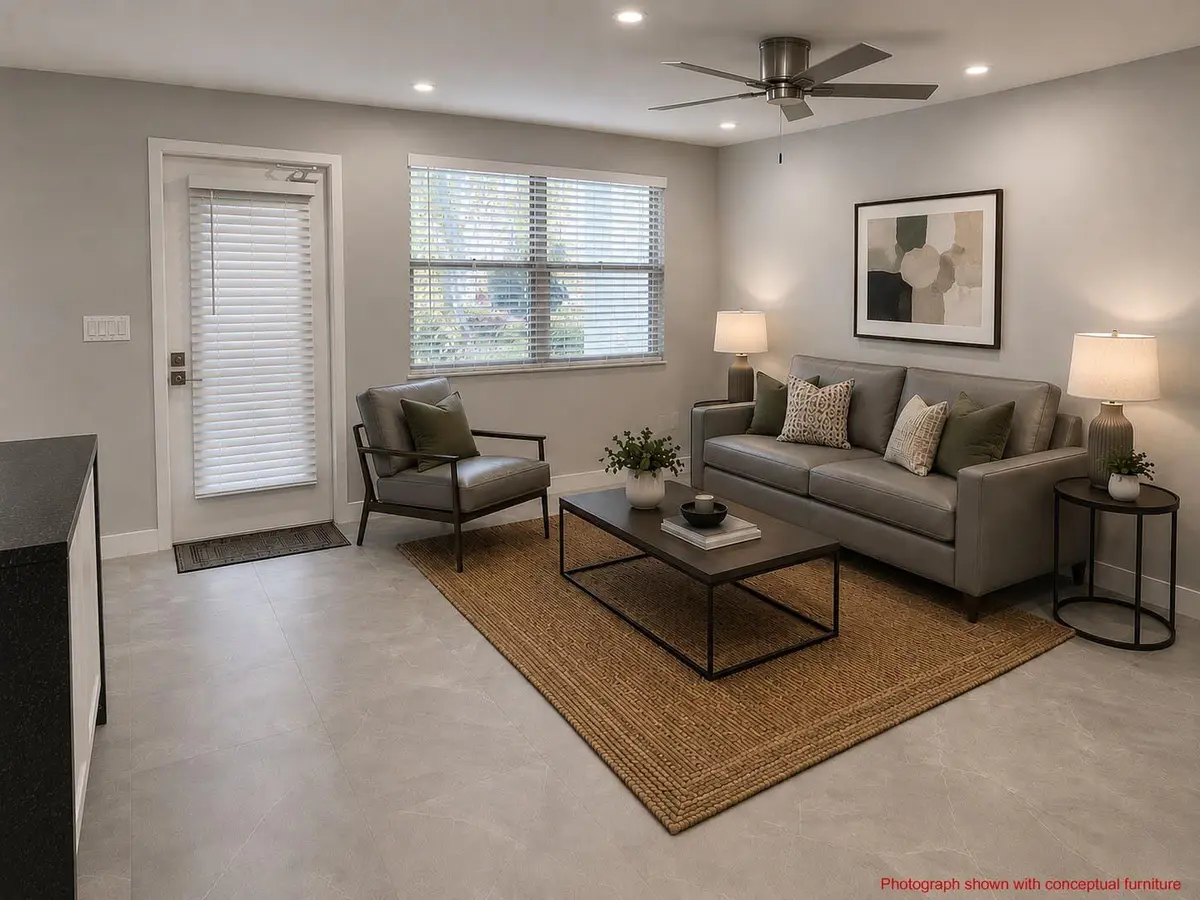 Virtual Photo w/Furniture at 1064 Exeter D, Boca Raton