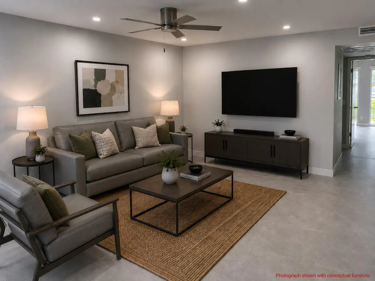 Virtual Photo w/Furniture at 1064 Exeter D, Boca Raton