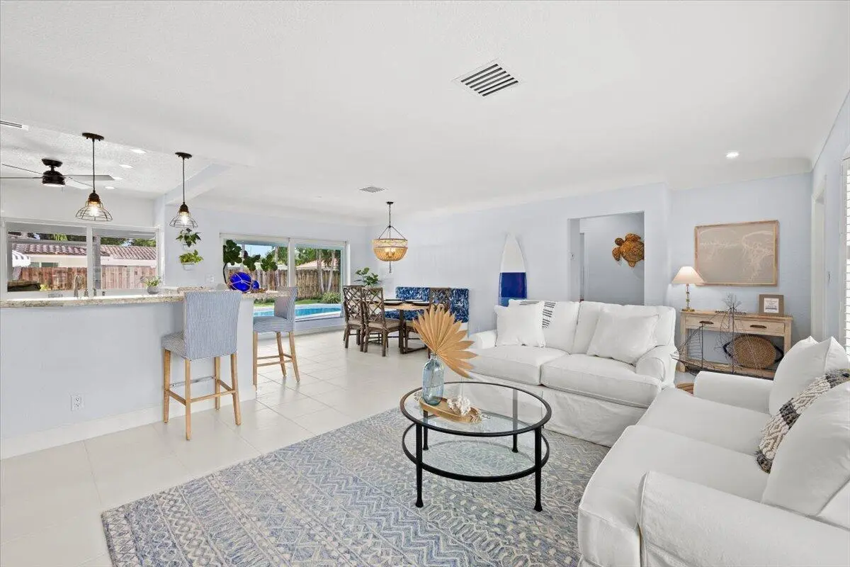 Living Area | Pool Views at 38 SW 10th Avenue, Boca Raton