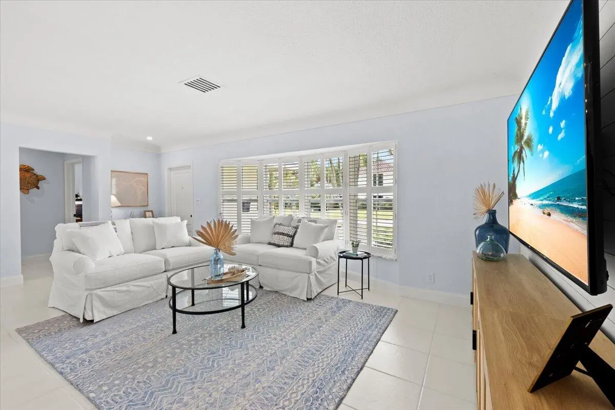 Living Room | Plantation Shutters at 38 SW 10th Avenue, Boca Raton