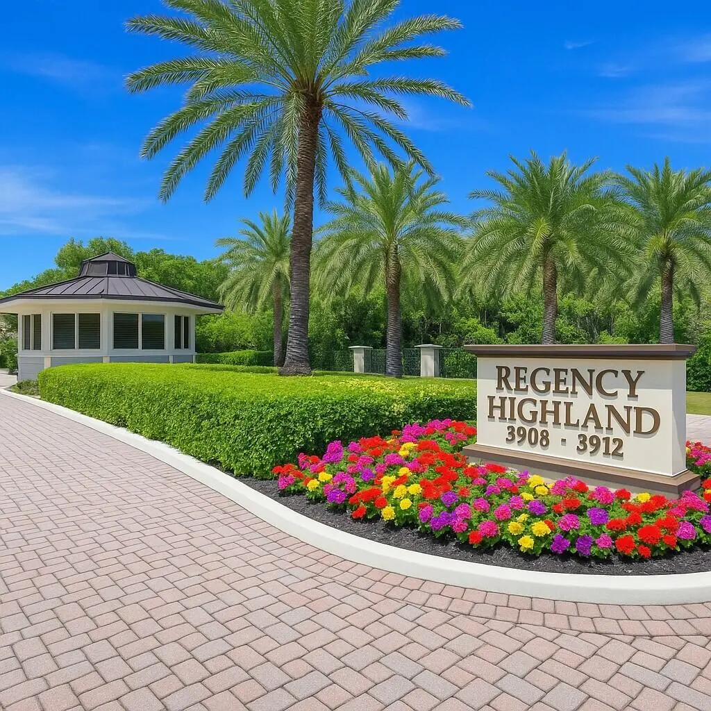 Gated Community Entrance at 3908 S Ocean Boulevard 124, Highland Beach