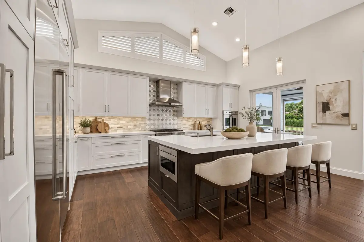 Warm ivory luxury kitchen staging-9 at 5757 HARRINGTON Way, Boca Raton