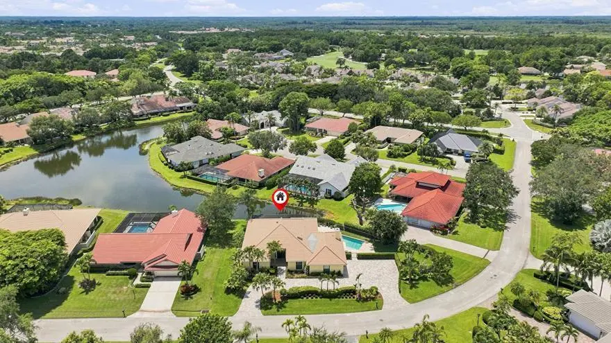 Lake Front Off Back of Home at 1 Wycliff Road, Palm Beach Gardens