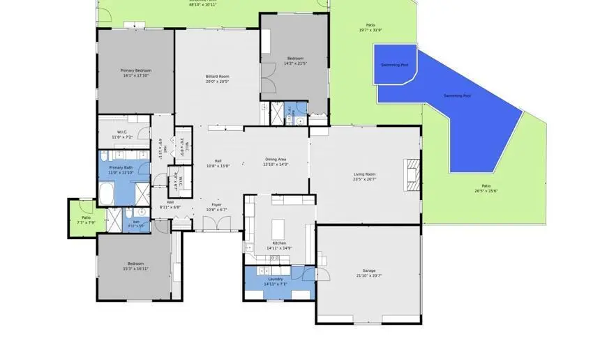 Custom Home Layout at 1 Wycliff Road, Palm Beach Gardens