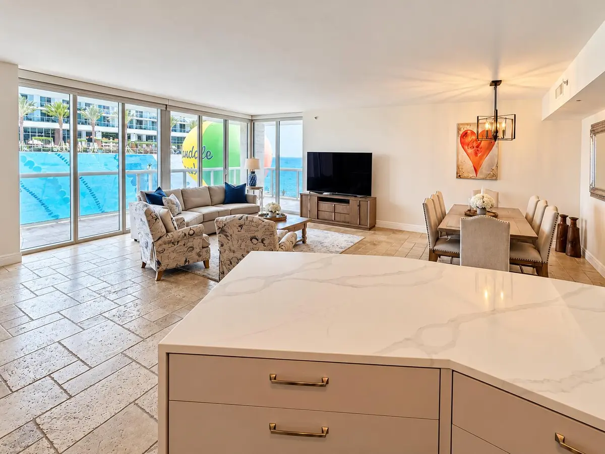 living room at 1800 S OCEAN Drive 1210, Hallandale Beach