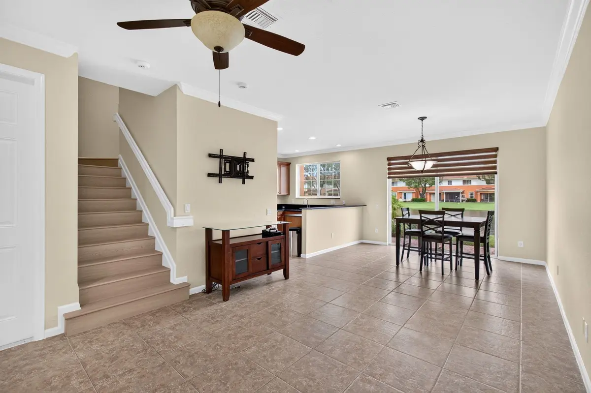 Open living downstairs at 7449 Sarentino Lane, Boynton Beach