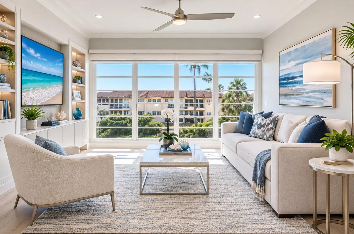 Living Room at 400 NE 20th Street C311, Boca Raton