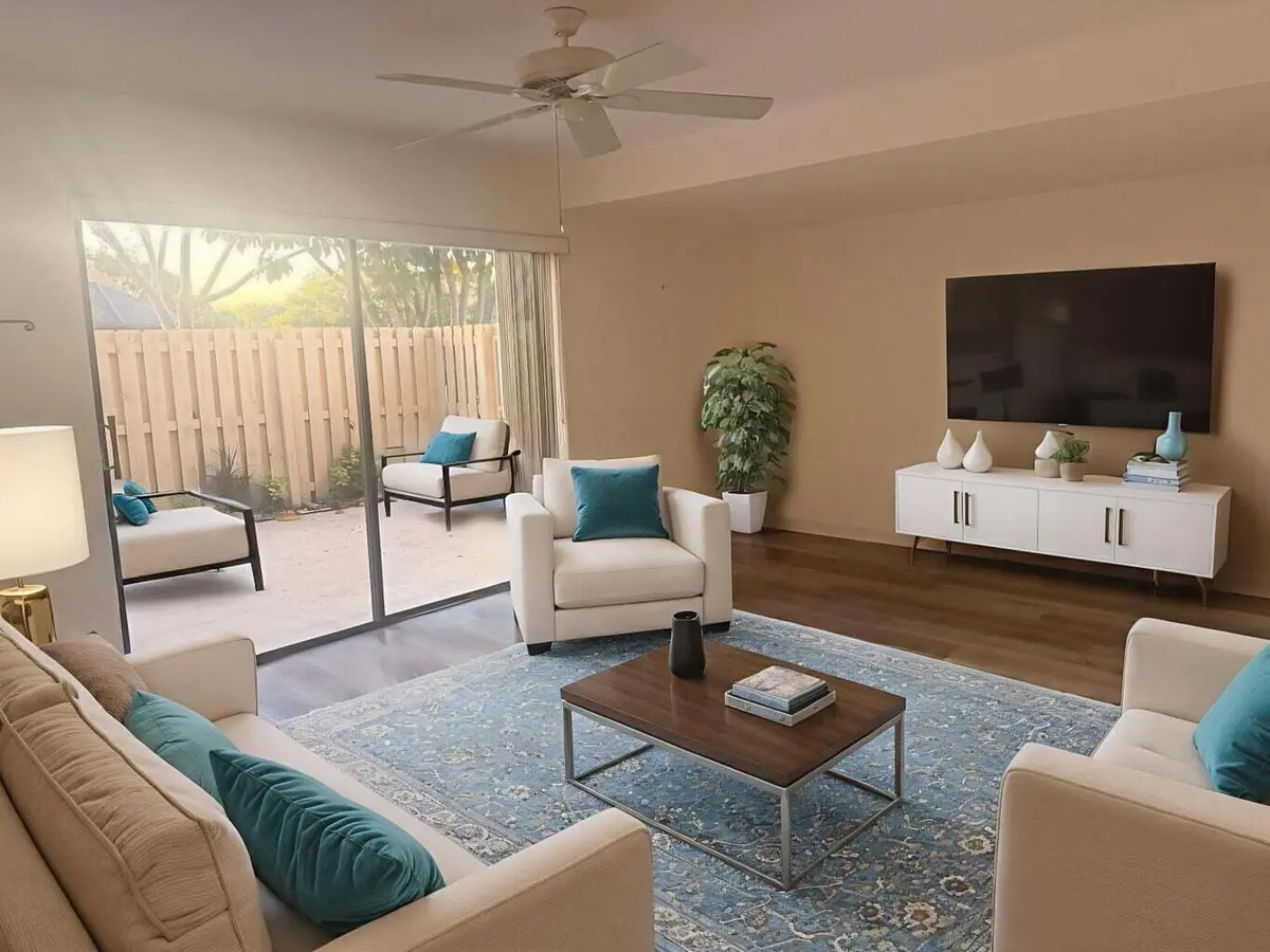 Living Room RB 2 Staged at 2622 NW 7TH Court B, Delray Beach