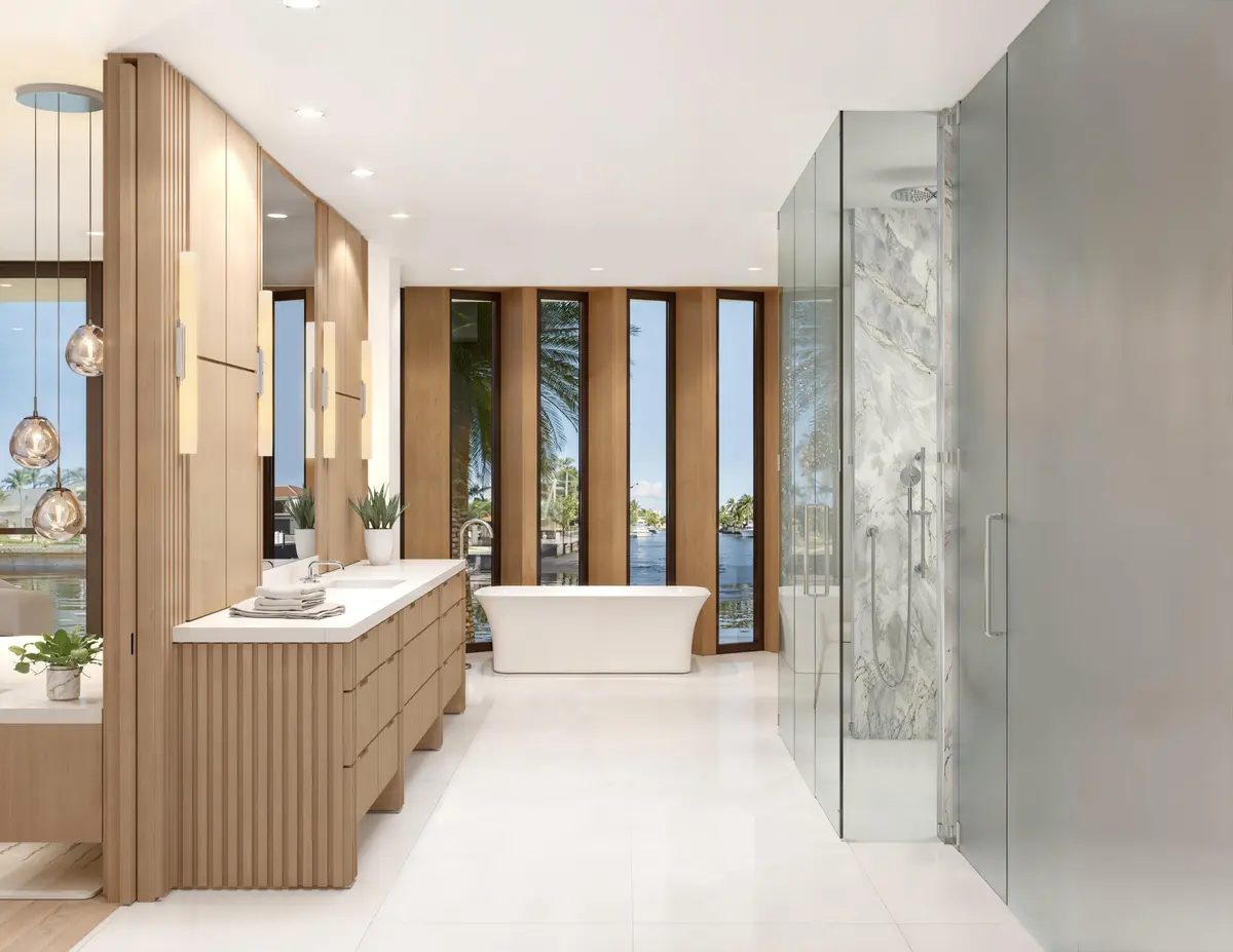Master bath at 1721 SE 7th Street, Fort Lauderdale