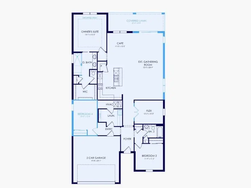 629 Floorplan at 13819 SW GINGERLINE Drive 629 Mystique, Port St. Lucie