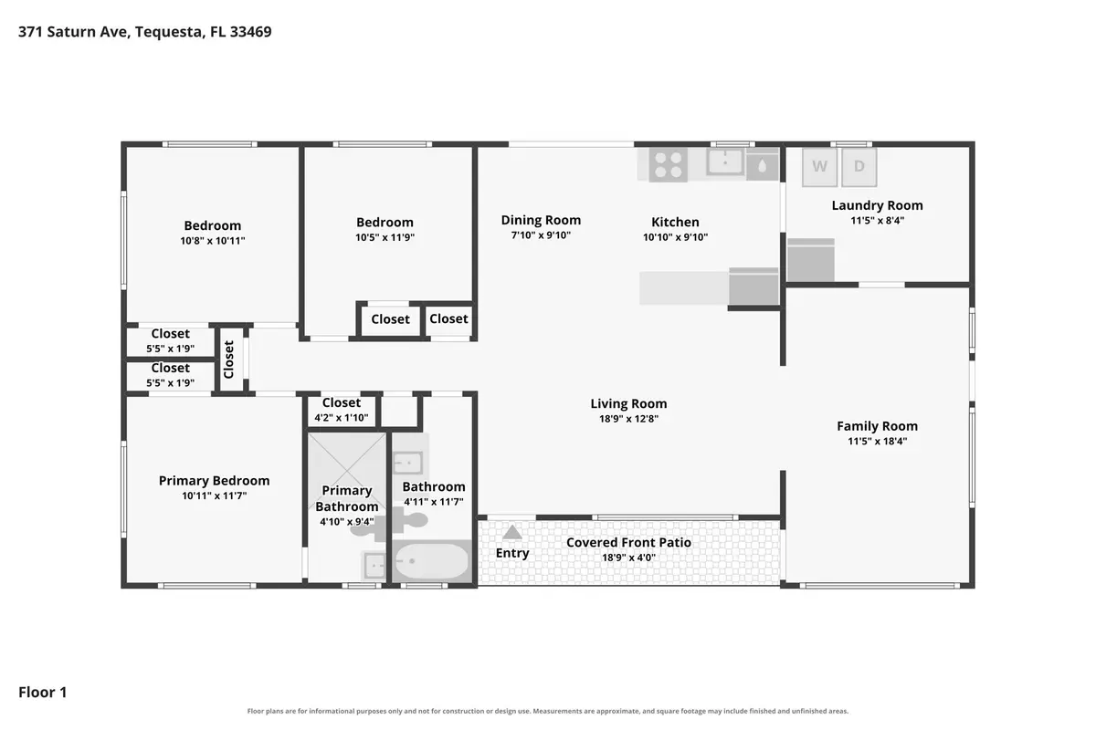 Floor Plan at 371 Saturn Avenue, Tequesta