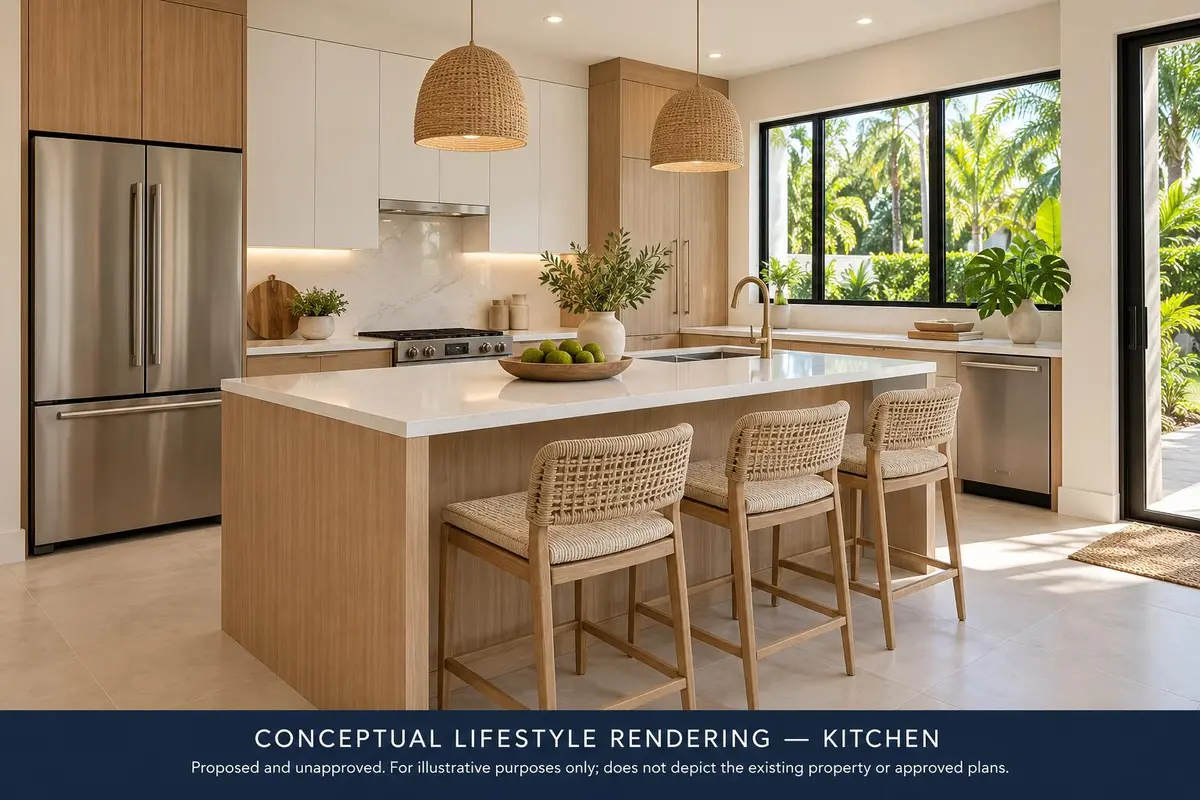 Warm Contemporary Florida Kitchen-2 at , Fort Lauderdale