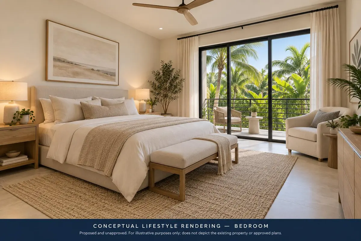 Warm Modern Bedroom with Tropical Views- at , Fort Lauderdale