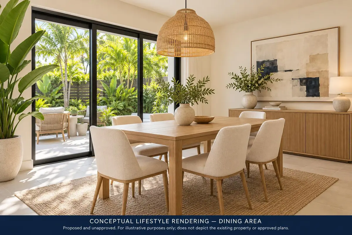 Sunlit Oak Dining Area at , Fort Lauderdale
