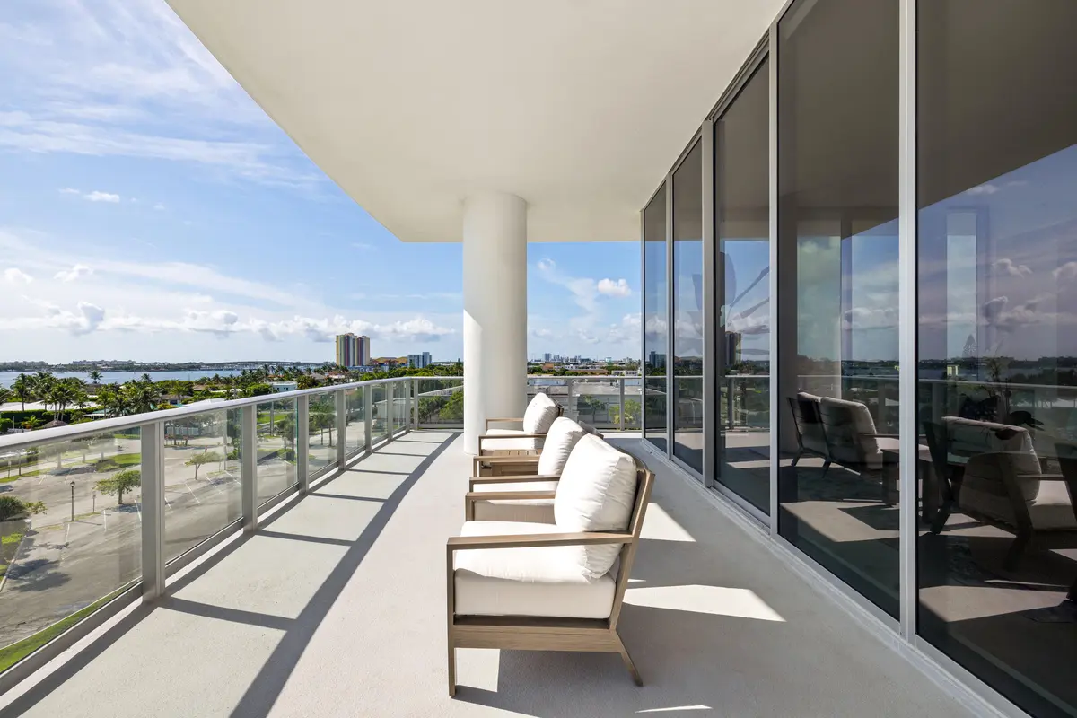 Wrap-around Balcony at 220 LAKE SHORE Drive 612, West Palm Beach