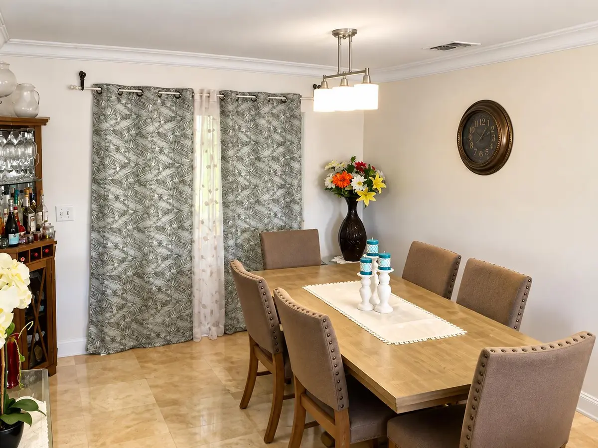 Elegant Dining Room with Candlelit Table at 19660 DELAWARE Circle 0, Boca Raton