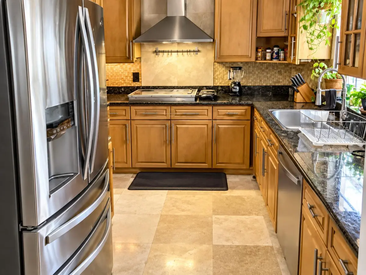 Warm Modern Galley Kitchen at 19660 DELAWARE Circle 0, Boca Raton
