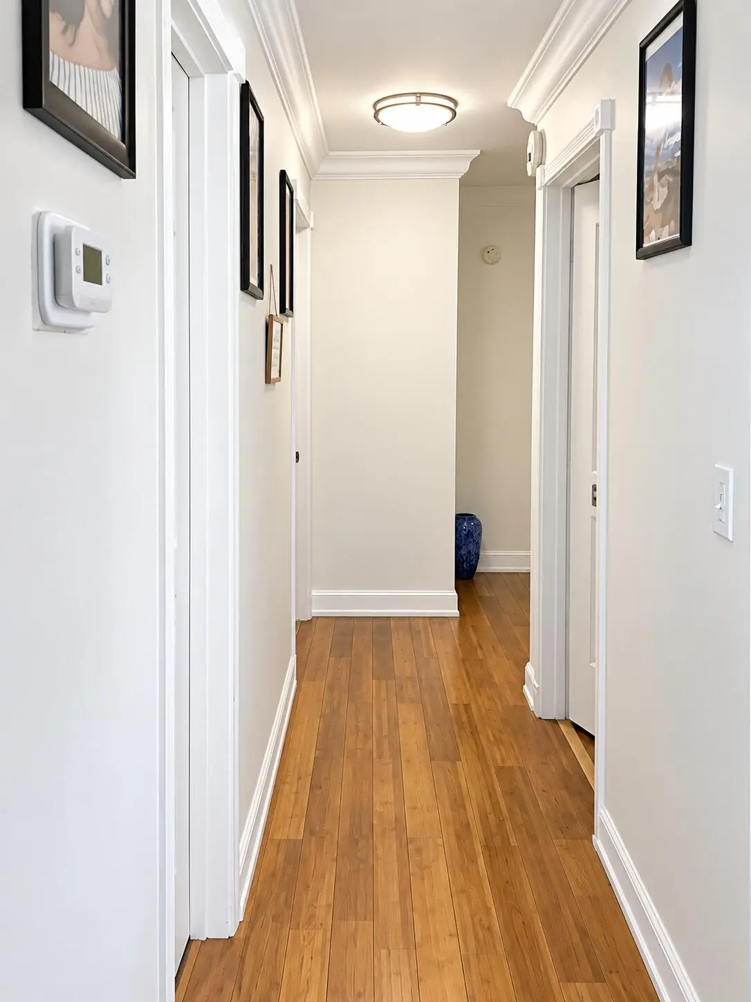 Bright Modern Hallway with Blue Vase at 19660 DELAWARE Circle 0, Boca Raton