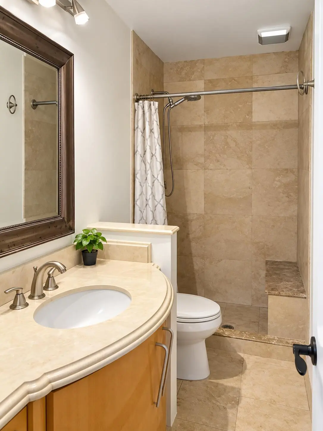 Warm Neutral Modern Bathroom at 19660 DELAWARE Circle 0, Boca Raton