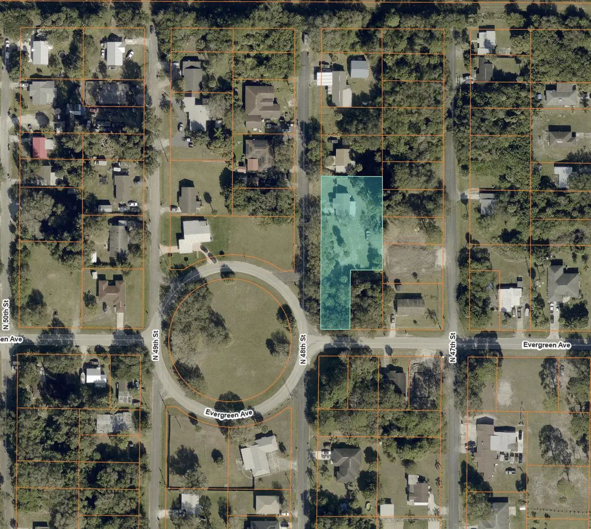 Aerial Overview at 1920 N 48th Street, Fort Pierce