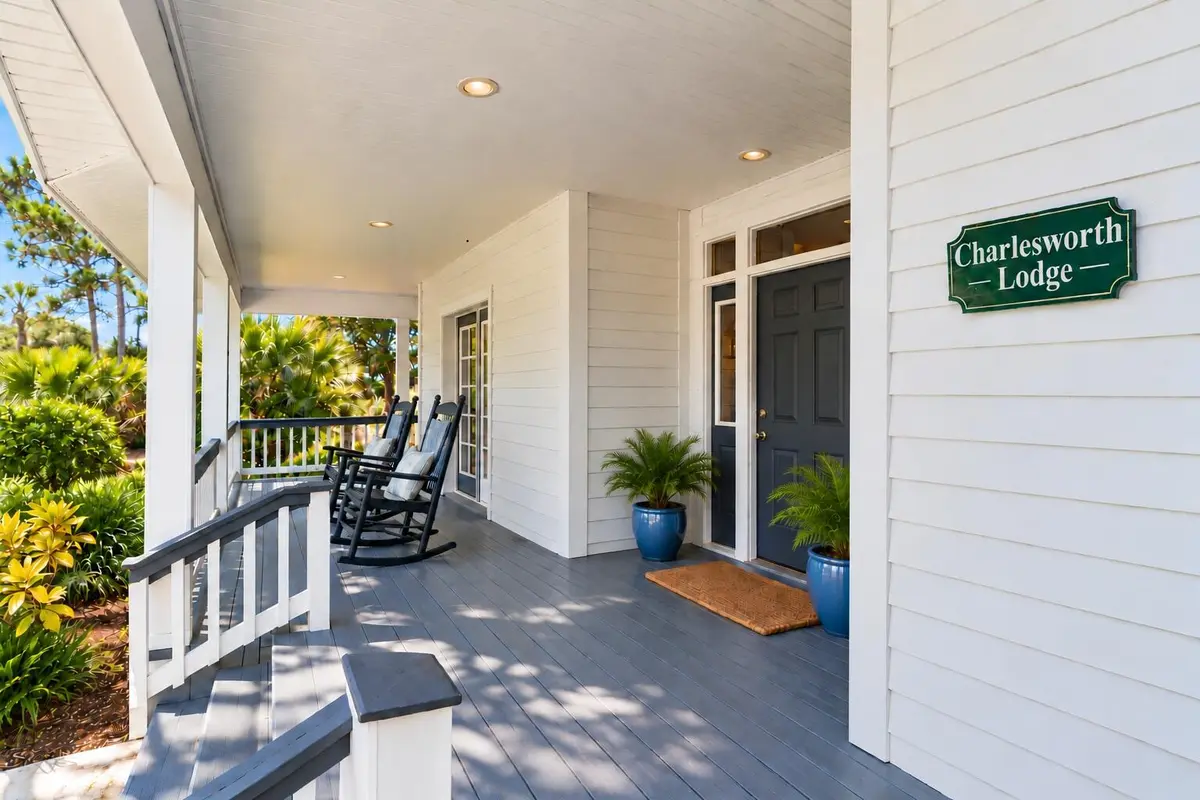 Front Prch with Planters at 807 CAROLINA Circle, Vero Beach