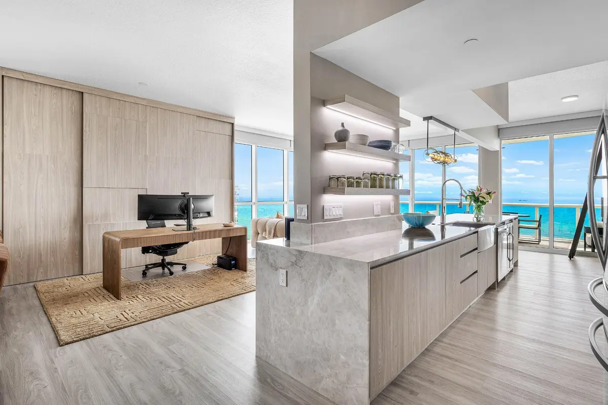 018 - Kitchen and office area_extensive at 4240 Galt Ocean Drive 2402, Fort Lauderdale