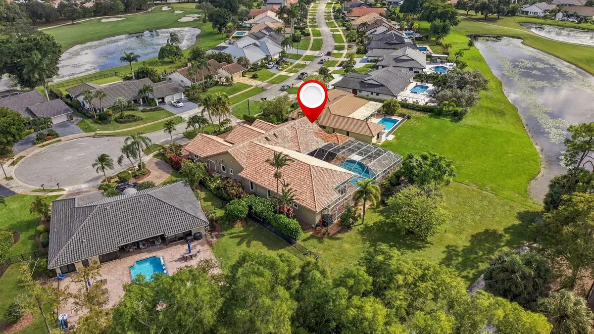 Back Aerial at 21733 Old Bridge Trail, Boca Raton
