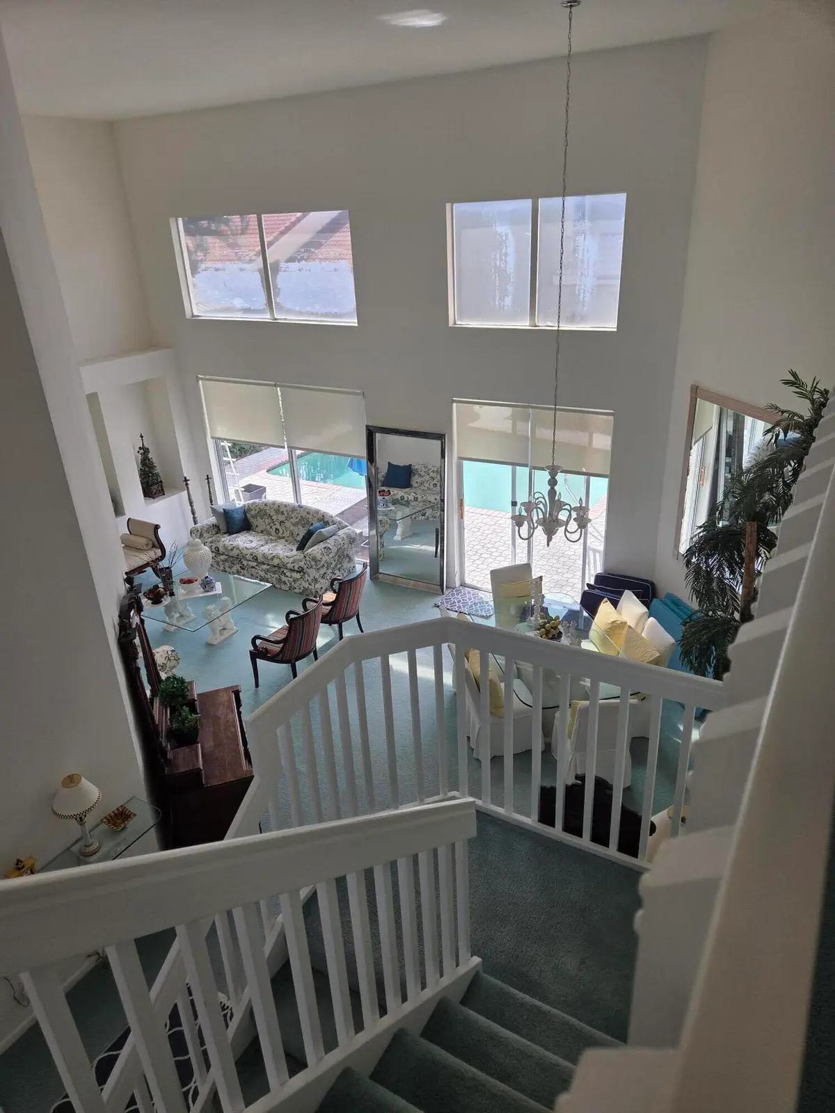 Living room and dining room view from 2n at 17275 Ventana Drive, Boca Raton