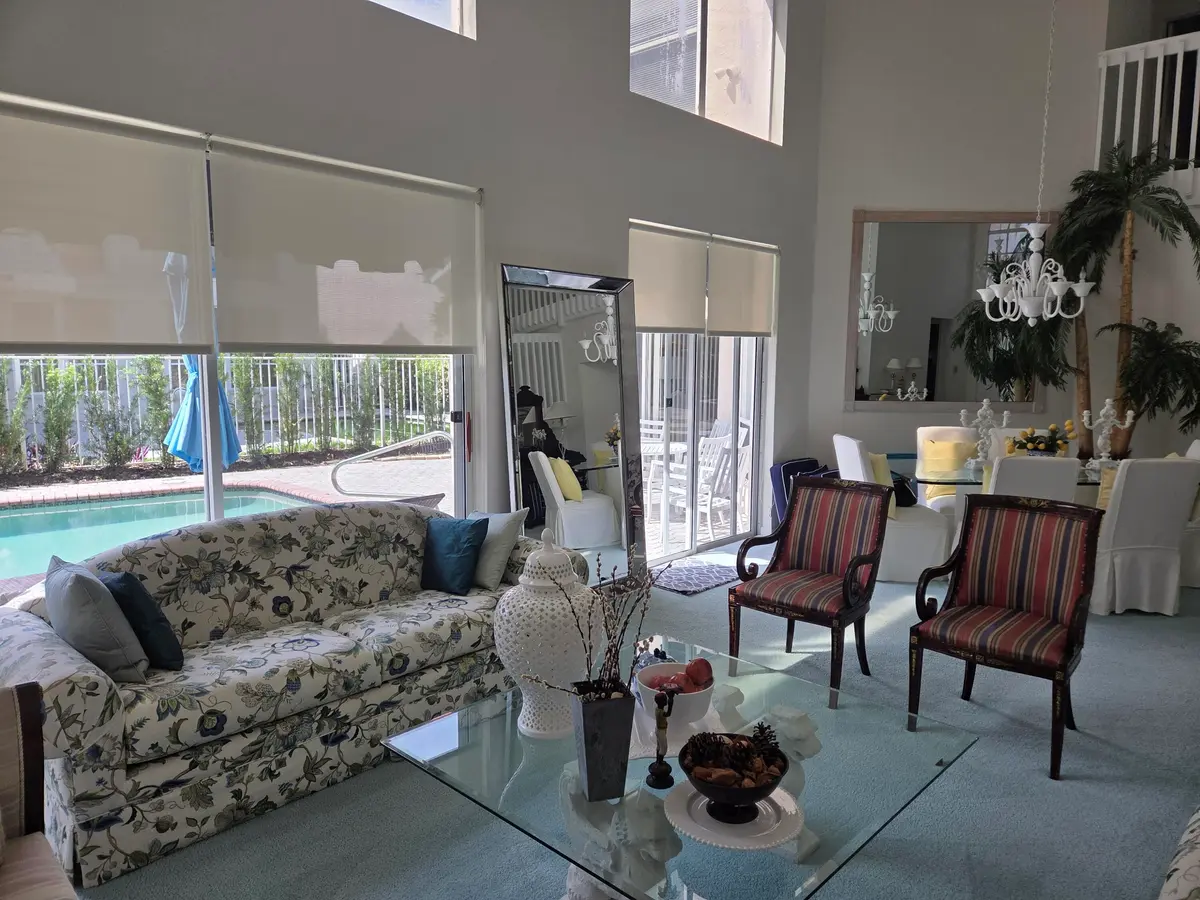 More Living room and dining room with po at 17275 Ventana Drive, Boca Raton