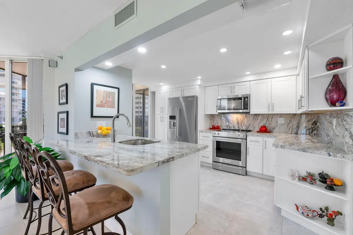 Kitchen at 1901 S Ocean Boulevard 401, Boca Raton