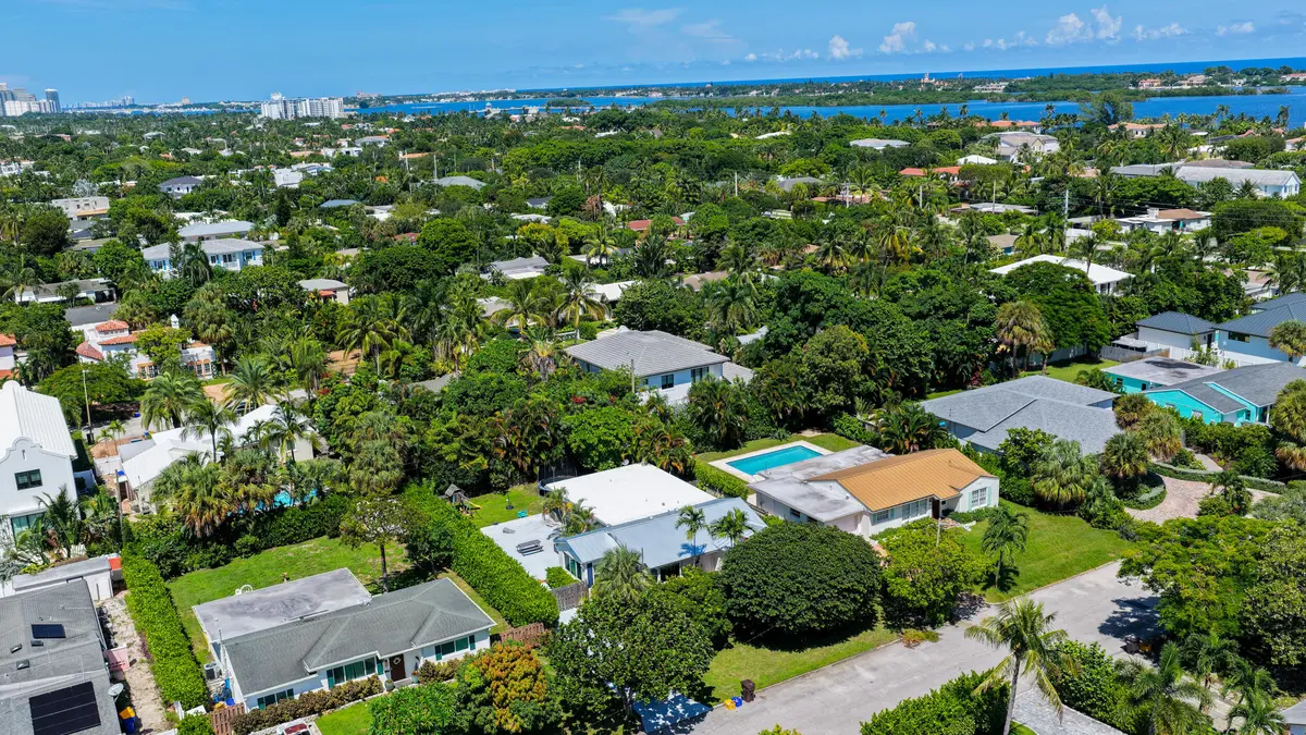 Aerial at 341 Ellamar Road, West Palm Beach