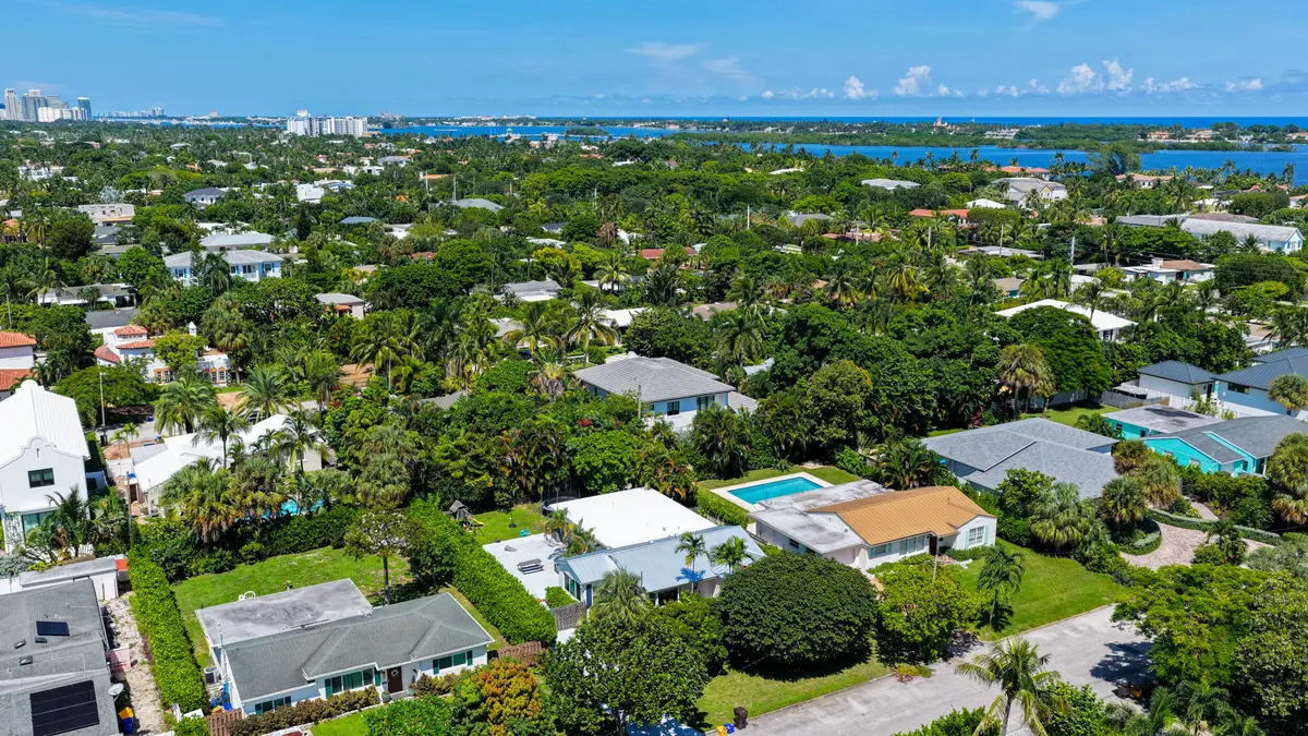 Aerial at 341 Ellamar Road, West Palm Beach